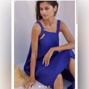 Anthropologie Sleeveless Asymmetrical Midi Dress Size Large